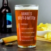 Thumbnail 1 - Personalised Beer-o-Meter Pint Glass