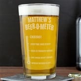 Thumbnail 1 - Personalised Beer-o-Meter Pint Glass