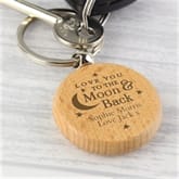 Thumbnail 4 - Personalised Moon & Back Wooden Keyring