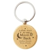 Thumbnail 5 - Personalised Moon & Back Wooden Keyring