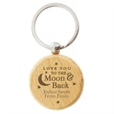 Thumbnail 5 - Personalised Moon & Back Wooden Keyring