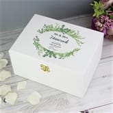 Thumbnail 1 - Personalised Botanical White Keepsake Box