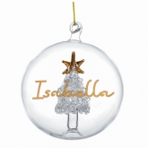 Thumbnail 4 - Personalised Glass Glitter Xmas Tree Bauble