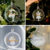 Thumbnail 1 - Personalised Glass Christmas Bauble