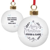 Thumbnail 3 - Personalised White Christmas Tree Bauble