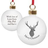 Thumbnail 3 - Personalised Highland Stag Tree Bauble