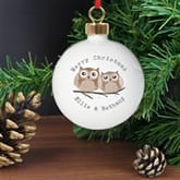 Thumbnail 1 - Personalised Owl Bauble
