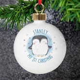 Thumbnail 1 - Personalised 'My 1st Christmas' Bauble