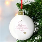 Thumbnail 3 - Personalised 'My 1st Christmas' Bauble