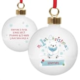 Thumbnail 8 - Personalised 'My 1st Christmas' Bauble