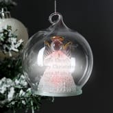 Thumbnail 2 - Personalised Christmas Message LED Angel Bauble