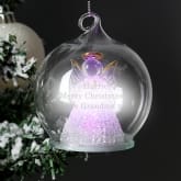 Thumbnail 3 - Personalised Christmas Message LED Angel Bauble