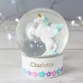 Thumbnail 1 - Personalised Unicorn Snow Globe