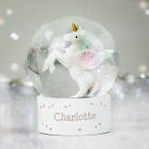 Thumbnail 3 - Personalised Unicorn Snow Globe