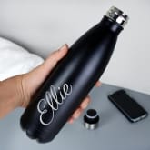 Thumbnail 3 - Personalised Reusable Black Metal Bottle