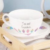 Thumbnail 2 - Cupcakes Personalised Teacup & Saucer