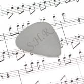 Thumbnail 3 - Personalised Initials Silver Plectrum