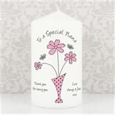 Thumbnail 3 - Personalised Flowers & Vase Candle