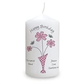 Thumbnail 5 - Personalised Flowers & Vase Candle