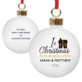 Thumbnail 3 - Personalised 1st Christmas in Our New Home Bauble