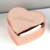 Thumbnail 3 - Personalised Rose Gold Heart Trinket Name Only