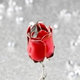 Thumbnail 2 - Personalised Swirls & Hearts Red Rose Bud Ornament