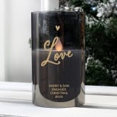 Thumbnail 1 - Personalised Love Smoked Glass LED Candle