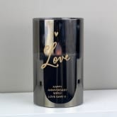 Thumbnail 3 - Personalised Love Smoked Glass LED Candle