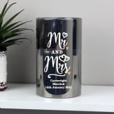 Thumbnail 2 - Personalised Mr & Mrs Smoked Glass LED Candle