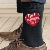 Thumbnail 1 - Personalised Hearts No.1 Men's Socks