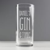 Thumbnail 2 - Personalised Gin & Tonic Hi Ball Glass