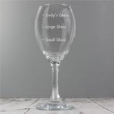Thumbnail 2 - Personalised Measures Wine Glass