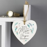 Thumbnail 2 - Personalised You're Like A Mum To Me Wooden Heart Decoration