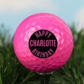 Thumbnail 4 - Personalised Pink Golf Balls