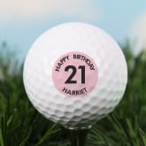 Thumbnail 1 - Personalised Pink Age Golf Ball