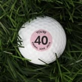 Thumbnail 2 - Personalised Pink Age Golf Ball