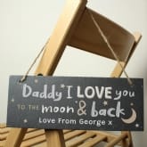 Thumbnail 1 - Personalised To the Moon and Back Slate Sign