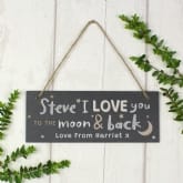 Thumbnail 2 - Personalised To the Moon and Back Slate Sign