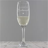 Thumbnail 1 - Bridesmaid Personalised Champagne Glass