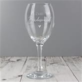 Thumbnail 3 - Bridesmaid Personalised Wine Glass