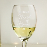 Thumbnail 2 - Maid of Honour Personalised Wine Glass