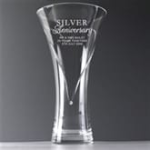 Thumbnail 1 - Hand Cut Personalised Silver Anniversary Vase