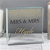 Thumbnail 4 - Personalised Gold Confetti Large Crystal Token