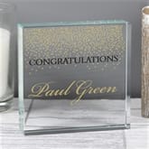 Thumbnail 6 - Personalised Gold Confetti Large Crystal Token