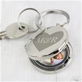 Thumbnail 3 - Personalised Couples Initials Keyring Locket