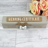 Thumbnail 3 - Personalised Wooden Wedding Certificate Holder