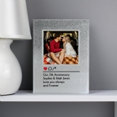 Thumbnail 4 - Personalised Instagram Post 4x4 Glitter Glass Photo Frame