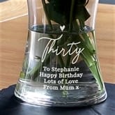 Thumbnail 2 - Personalised 30th Birthday Glass Vase