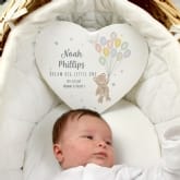 Thumbnail 2 - Personalised Teddy & Balloons White Wooden Heart
