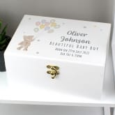 Thumbnail 1 - Teddy & Balloons Personalised Keepsake Box